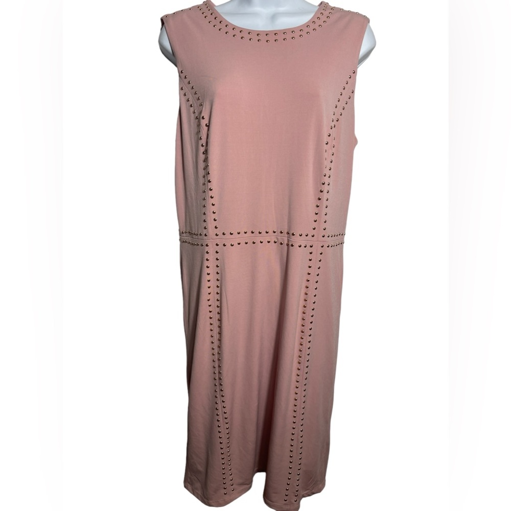 Philosophy dress size large stunning pink sleeveless dress with gold studs 🩷🩷🩷